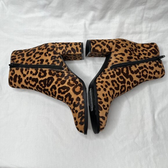 Steve Madden Womens Jozie Leopard Print Calf Hair Ankle Booties Size 6.5 M - Picture 8 of 9